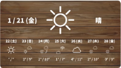週間天気予報イメージ・ナチュラル